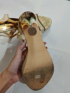 ✨ MaySun Champagne Gold Party Wear Heels✨