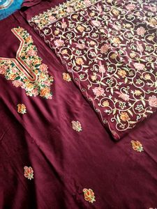Elegant Embroidered Dress Material