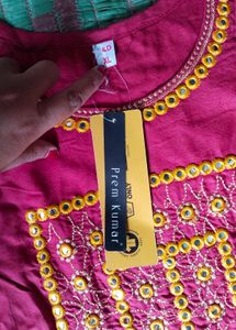 Maroon &amp; Yellow Ethnic Kurta Set