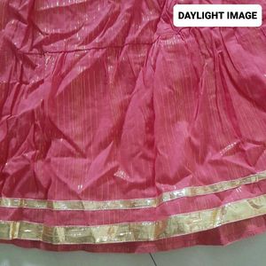 SRISHTI Pink &amp; Gold Anarkali Kurta Churidar