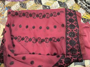Embroidered Saree with Blouse