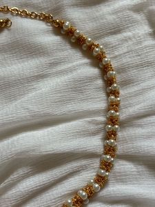 Elegant Pearl and Gold Tone Kerala Necklace