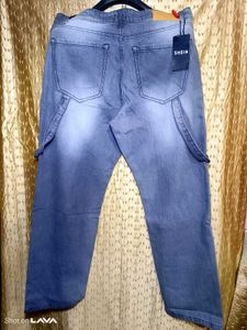 Stylish Men's Grey Denim Jeans