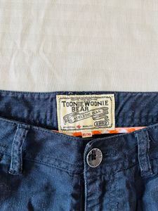 Navy Blue Denim Shorts