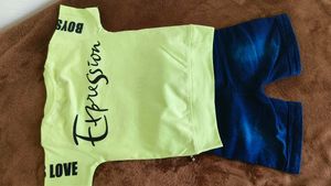 Cute Boys T-Shirt &amp; Denim Shorts Set