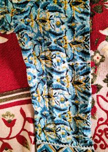 Stylish Blue &amp; Yellow Printed Kurta Set