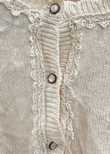 White Laced Women Button Down Top