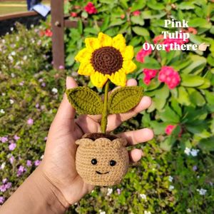 sunflower, rose Crochet flower Plants🌸