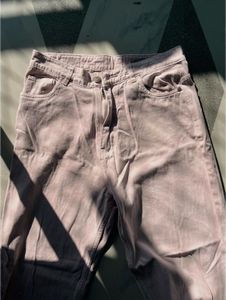 Pink cute Wide Leg Jeans