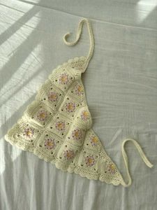 Handmade Crochet Sunflower Bandana