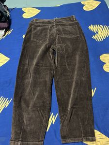 Brown Corduroy Wide Leg Pants