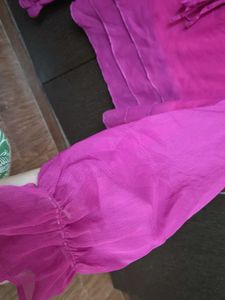 Chic Pink Tiered Blouse
