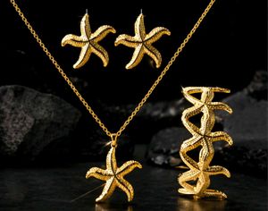 Starfish Stainless Steel Jewelry Set