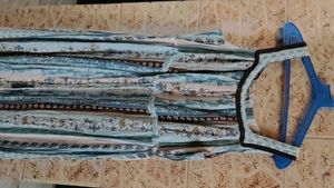 Boho Print Tie-Waist Maxi Dress