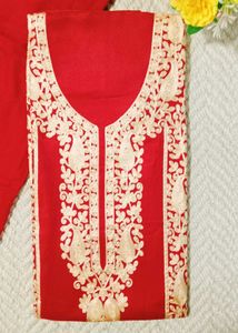 kashmiri Embroidery Woolen Unstitched Suit