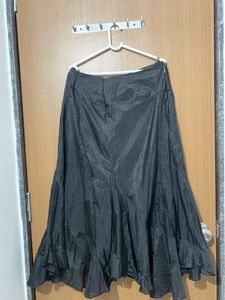 Black Feather Layers Skirt