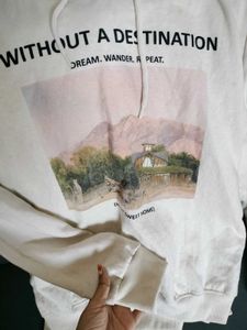 Cream Graphic Hoodie