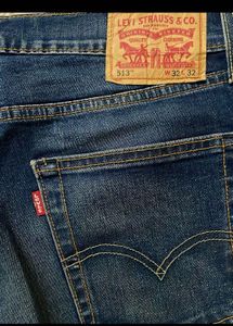 Levi’s Washed Blue Denim Straight Fit Jeans