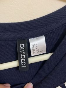 H&amp;M Navy Blue Paris Graphic T-Shirt