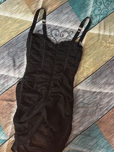 Stunning Black Sheer Embellished Dress