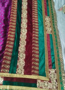 beautiful purple bandhani sari with blouse