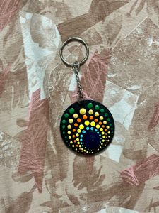 Handmade Mandala Dot Art Keychain