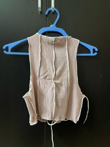 Lace-Up Crop Tank Top