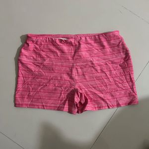 Pink Striped Athletic Shorts
