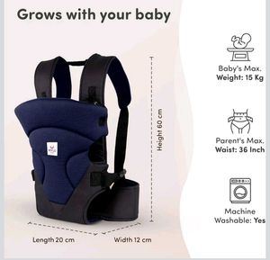 Ashraya 4-in-1 Ergonomic &amp; Adjustable Baby Carrier