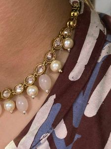 Elegant Pearl &amp; Crystal Necklace