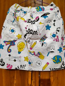 Graphic Printed Skirt