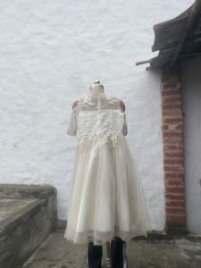 Cream Lace Ethnic Gown