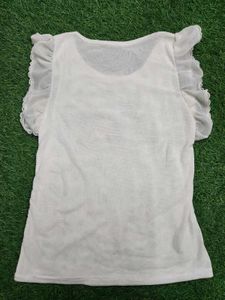 Elegant White Lace Ruffle Top