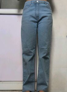 Blue COMFY STRAIGHT JEANS for daily wear