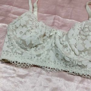 White Lace Bra