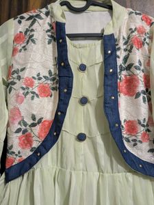 Pista Layered Dress with Floral Jacket