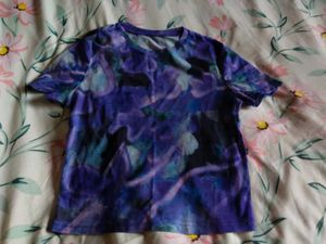 Sheer Floral Print Top