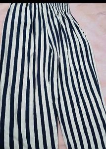 Striped Smocked Jumpsuit with Tie Shoulders