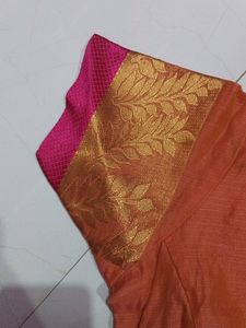 NewBlouse - MustardColor With PinkBorder NeverUsed