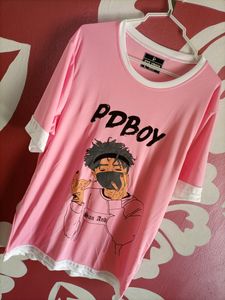Pink T-shirt For Men
