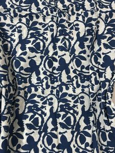 Elegant Blue &amp; White Printed Kurta