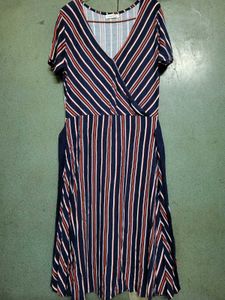 Striped Wrap Dress