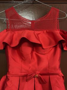 Red Off-Shoulder Party Dress