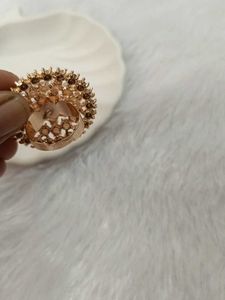 Elegant Pearl &amp; Crystal Brooch