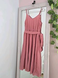 Berrylush Polka Dot Midi Dress