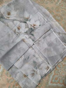 Elegant Grey Floral Kurta Set