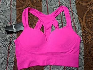 SHEIN Pink Sports Bra