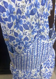 Beautiful Blue Floral Kurta set