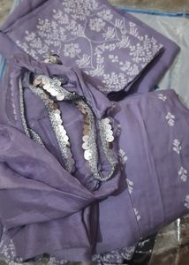 Lavender Kurta Set with Dupatta