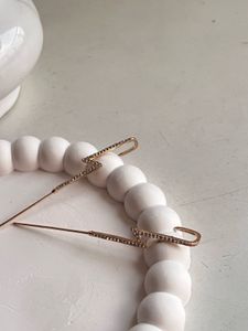 Sparkling Safety Pin Earrings
